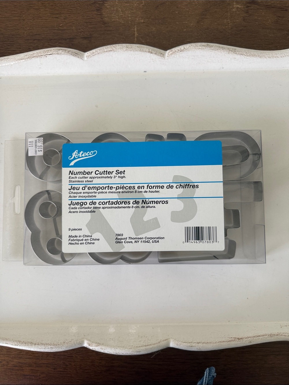 Ateco 9 Piece Stainless Steel Numbers Cookie Cutter Set - NEW - Picture 4 of 4